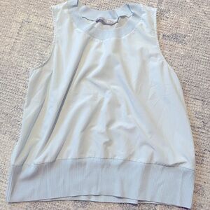 Athleta Zephyr Ethereal Blue Ribbed Hem Tank